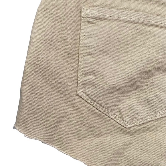 L'Agence Audrey Cut Off Cutoff Shorts Tan Beige Brown Denim Jean Shorts 25 - Picture 10 of 16